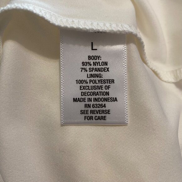 Roz & Ali Blouse Size Large Off White Lace V-Neck Paisley Top Lined Cottagecore - Picture 5 of 10